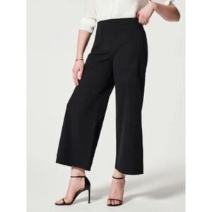 Spanx On-The-Go Cropped Wide Leg Pant Classic Black - Size XS